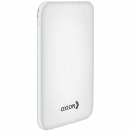 Внешний аккумулятор Oxion PowerBank UltraThin 10000mAh, покр. soft-touch индикатор, фонарь, белый