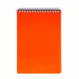Блокнот А5 80л. на гребне Hatber "Diamond Neon- Оранжевый", пластиковая обложка