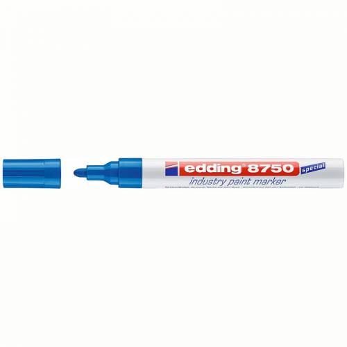 Маркер-краска Edding "8750" синяя, 2-4мм, для промышленной графики