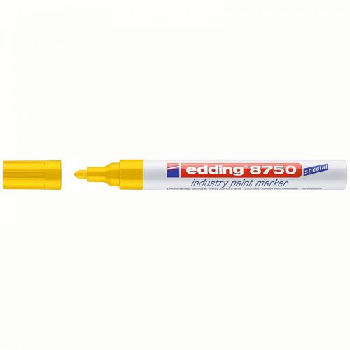 Маркер-краска Edding "8750" желтая, 2-4мм, для промышленной графики