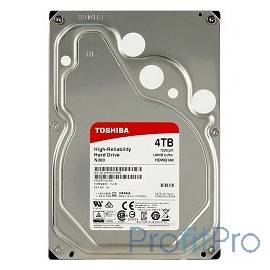 4TB Toshiba N300 (HDWQ140UZSVA) SATA 6.0Gb/s, 7200 rpm, 128Mb buffer, 3.5" для NAS