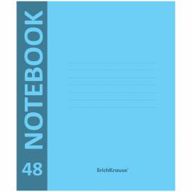 Тетрадь 48л., А5+, клетка Erich Krause "Neon", голубая пластиковая обложка