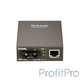 D-Link DMC-F60SC/E Медиаконвертер с 1 портом 10/100Base-TX и 1 портом 100Base-FX с разъемом SC для одномодового оптического каб