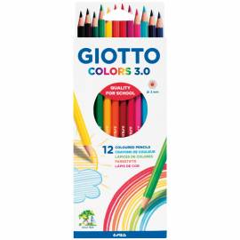 Карандаши Giotto "Colors" 12цв., заточен., картон, европодвес