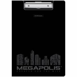Папка-планшет с зажимом Erich Krause "Megapolis" А4, пластик, черный