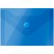 Папка-конверт на кнопке OfficeSpace, А7 (74*105мм), 150мкм, полупрозрачная, синяя