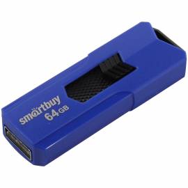 Память Smart Buy "Stream" 64GB, USB 2.0 Flash Drive, синий