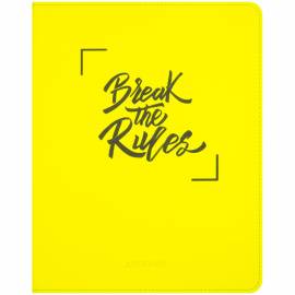 Дневник 1-11 кл. 48л. (лайт) "Break the rules. Yellow", неоновая иск.кожа, тисн., тонир. блок, ляссе