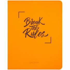 Дневник 1-11 кл. 48л. (лайт) "Break the rules. Orange", неон. иск.кожа, тиснение, тонир. блок,ляссе