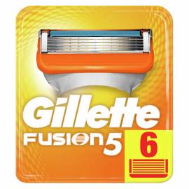 Кассеты для бритья сменные Gillette "Fusion", 6шт.
