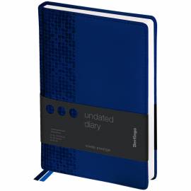 Ежедневник недатированный, A5, 160л., кожзам, Berlingo "Vivella Prestige", синий