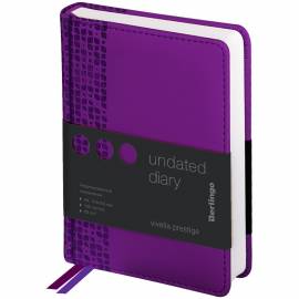Ежедневник недатированный, A6, 160л., кожзам, Berlingo "Vivella Prestige", фиолетовый