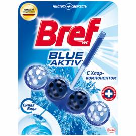 Подвесной блок для унитаза Bref "Blue Activ, с хлор-компонентом, 50г, блистер