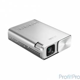 ASUS ZenBeam E1 Проектор DLP, LED, WVGA 854x480, 150Lm, 800:1, HDMI, MHL, 1x2W speaker, led 30000hrs, battery, Silver, 0.31kg