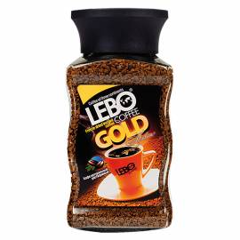 Кофе растворимый LEBO "Gold", сублимированный, стеклянная банка, 100г