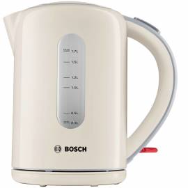 Чайник электрический Bosch TWK7607, 1,7л, 2200Вт, пластик, бежевый