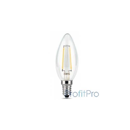 GAUSS 103801207 Светодиодная лампа LED Filament Свеча E14 7W 580lm 4100К 1/10/50 