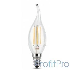 GAUSS 104801205 Светодиодная лампа LED Filament Свеча на ветру E14 5W 450lm 4100K 1/10/50 