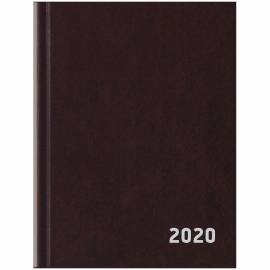 Ежедневник датированный 2020г., A6, 168л., бумвинил, OfficeSpace, коричневый