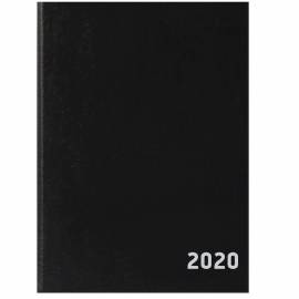 Ежедневник датированный 2020г., A6, 168л., бумвинил, OfficeSpace, черный