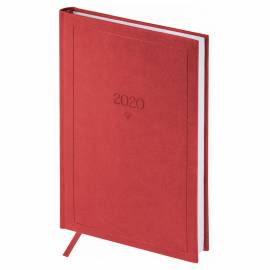 Ежедневник датированный 2020г., A5, 176л., кожзам, OfficeSpace "Brilliance", красный