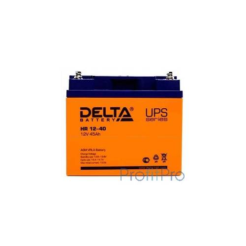 Delta HR 12-40 (40 А\ч, 12В) свинцово- кислотный аккумулятор 