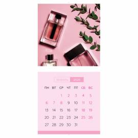 Календарь настенный перекидной на скрепке, 30*30 12 л. OfficeSpace "Розовый свет", 2020