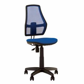 Кресло детское NowyStyl FOX, PL, ткань/спинка-сетка, синее, без подлокотников