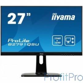 IIYAMA 27" B2791QSU-B1 черный TN+film LED 2560x1440 1ms 16:9 1000:1 350cd 170гр/160гр DVI HDMI DisplayPort 2Wx2