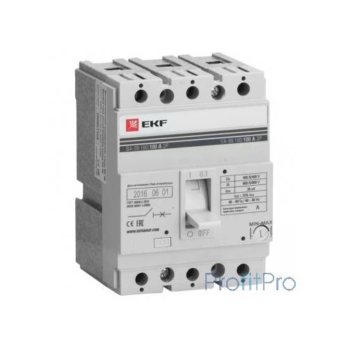 EKF mccb99-160-160 Выключатель автоматический ВА-99 160/160А 3P 35кА EKF PROxima