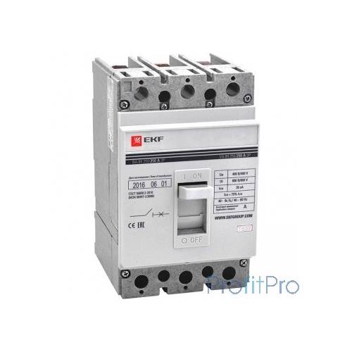 EKF mccb99-250-160 Выключатель автоматический ВА-99 250/160А 3P 35кА EKF PROxima