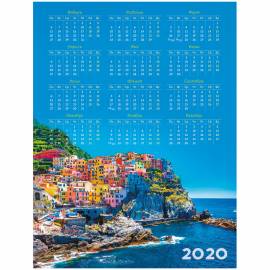 Календарь настенный листовой А2, OfficeSpace "Природа", 2020г