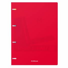Тетрадь на кольцах А4, 80л., Erich Krause "Classic", красная пластиковая обложка