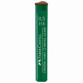 Грифели для механических карандашей Faber-Castell "Polymer", 12шт., 0,5мм, HB