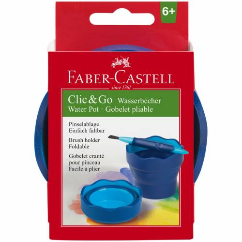 Стакан для воды Faber-Castell "Clic&Go", синий