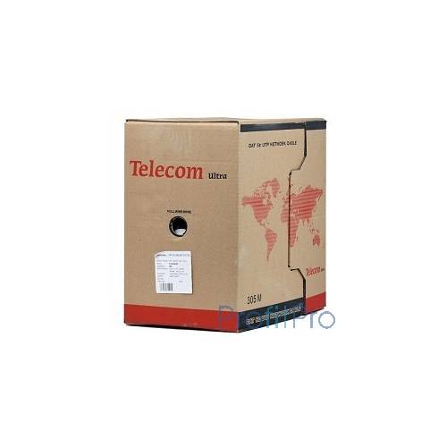 Telecom Кабель Ultra Base UTP кат.5e 2 пары (305м) (0.48mm) серый [TUS42048E]