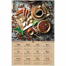 Календарь настенный листовой А1, OfficeSpace "Кофе", 2020г