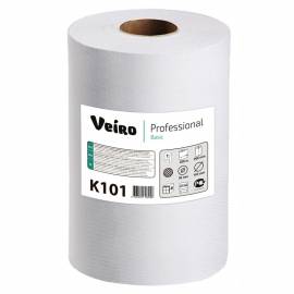 Полотенца бумажные в рулонах Veiro Professional "Basic", 1-слойн., 200 м/рул, белые