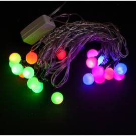 Электрогирлянда светодиодная "Шарики" RGB 20 ламп, 3 цвета, 3м