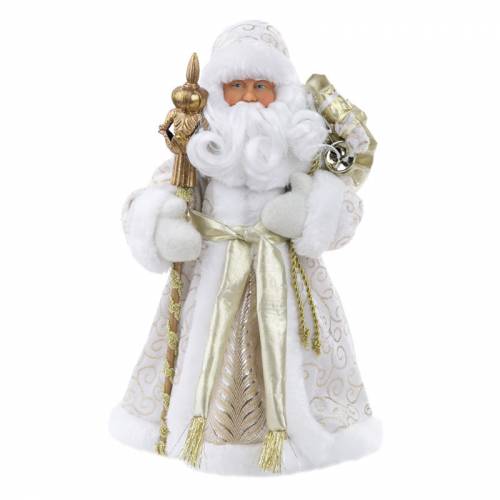 Декоративная кукла "Дед Мороз в золотом костюме", 30см