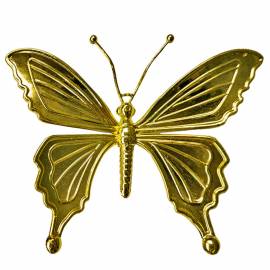 Елочное украшение пластиковое "Бабочка золотая", 15,5*10,5см