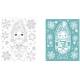 Новогоднее оконное украшение "Снежный Щелкунчик", с радужным глиттером, с раскраской, 17,5*15,5см