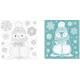 Новогоднее оконное украшение "Снежный Пингвин", с радужным глиттером, с раскраской, 17,5*15,5см