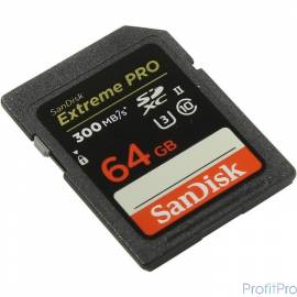 SecureDigital 64Gb SanDisk SDSDXPK-064G-GN4IN MicroSDHC Class 10 UHS-II U3, Extreme Pro, SD adapter, USB3.0 Reader