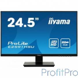IIYAMA 24.5" E2591HSU-B1 черный TN LED 1920x1080 1ms 16:91000:1 250cd D-Sub HDMI DisplayPort