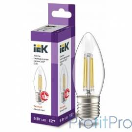 Iek LLF-C35-5-230-30-E27-CL Лампа LED C35 свеча прозр. 5Вт 230В 3000К E27 серия 360° 