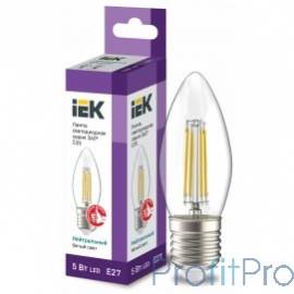 Iek LLF-C35-5-230-40-E27-CL Лампа LED C35 свеча прозр. 5Вт 230В 4000К E27 серия 360° 
