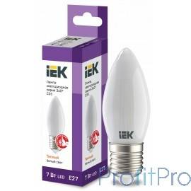 Iek LLF-C35-7-230-30-E27-FR Лампа LED C35 свеча матов. 7Вт 230В 3000К E27 серия 360° 