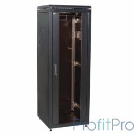 ITK LN05-24U66-G Шкаф сетевой 19" LINEA N 24U 600х600 мм стеклянная передняя дверь черный