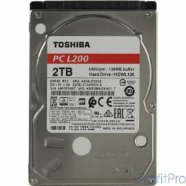 2TB Toshiba L200 (HDWL120UZSVA ) Serial ATA II, 5400 rpm, 128Mb buffer, 2.5"